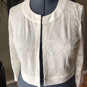 Tia: Cream Lace Jacket